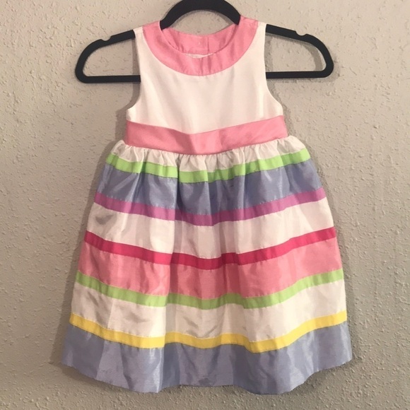 Gymboree Retro Stripe Sleeveless Easter Dress size 4 - Picture 1 of 7